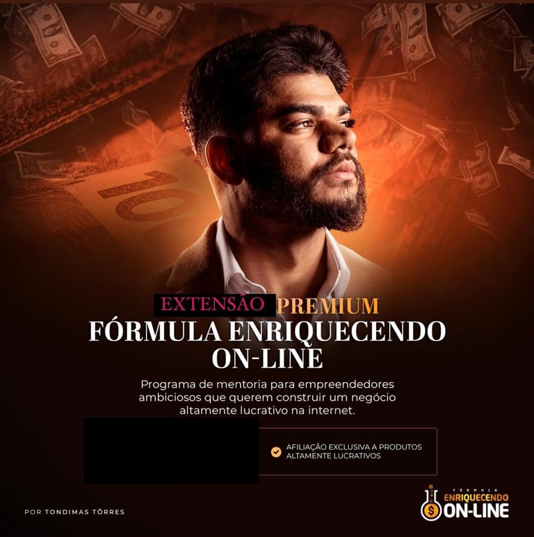 Tondimás Torres em frente ao fundo laranja com notas caindo — Programa de mentoria para empreendedores ambiciosos